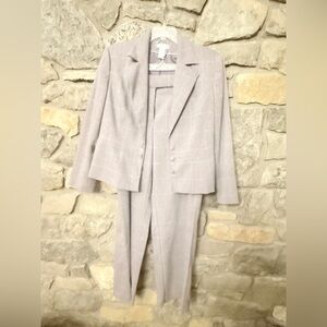 Gray / Purple Worthington Woman Power Suit Sz 18 EUC Vintage Office Outfit 2pc F